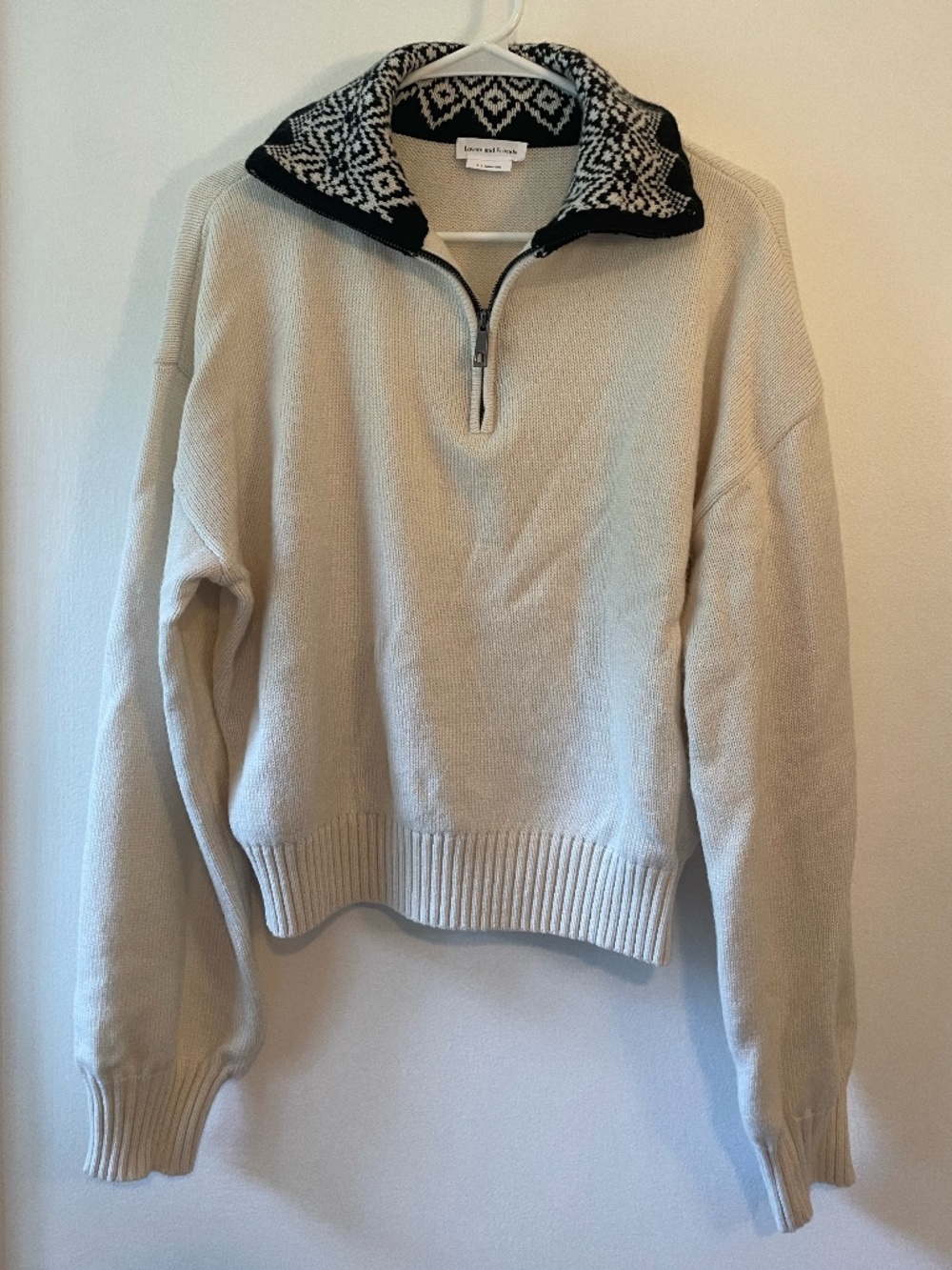 Lovers + Friends Estela half zip mock neck sweater size M